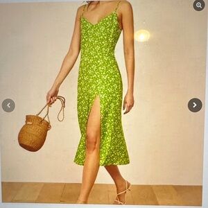 Reformation crimini floral midi slip dress